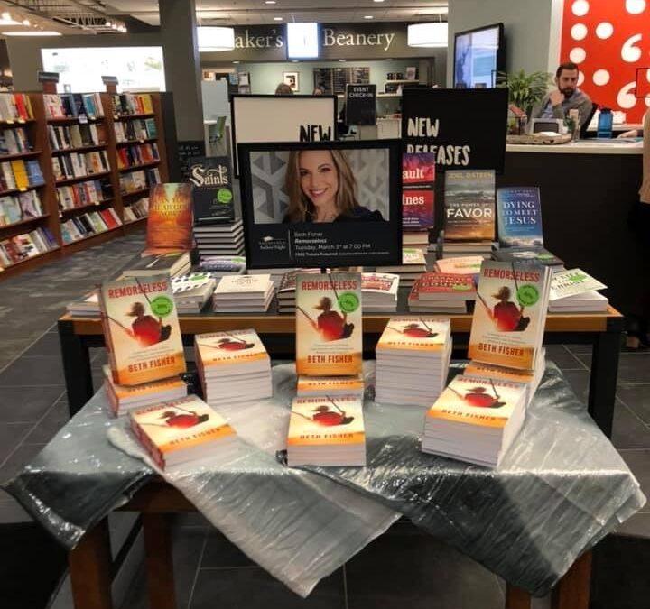 Book display with Remorseless copies